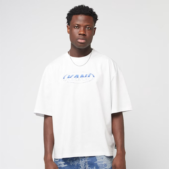 Karl Kani Ανδρική κοντομάνικη μπλούζα Woven Signature Chrome Logo Crop Tee